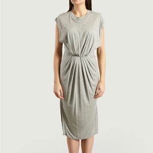Iro Prickly Ruched Straight Cut Jersey Dress